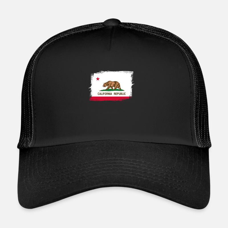 Kalifornien - Trucker Cap - Schwarz/Schwarz