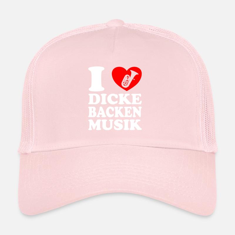 Blasmusik Dicke Backen Musik mit Tuba Trucker Cap