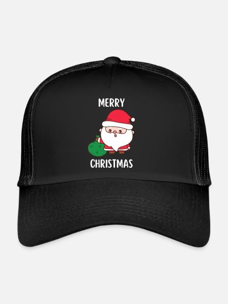 Joyeux Noël Drôle de Chemise de Noël - Casquette trucker  - noir/noir - Devant