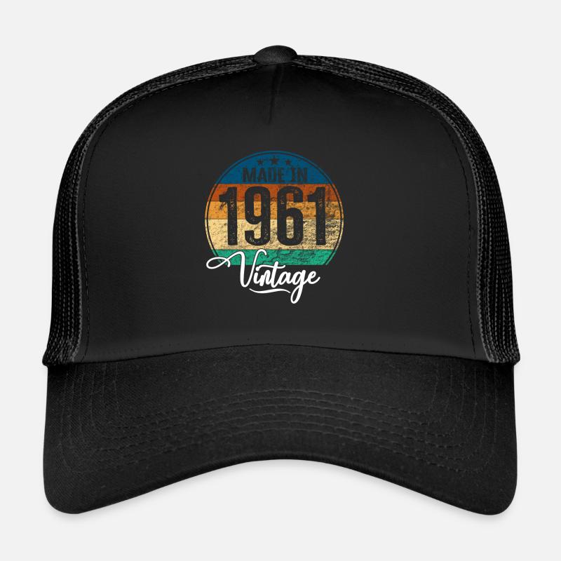 Millésime fabriqué en 1961 Année de naissance 1961 Anniversaire Casquette trucker 