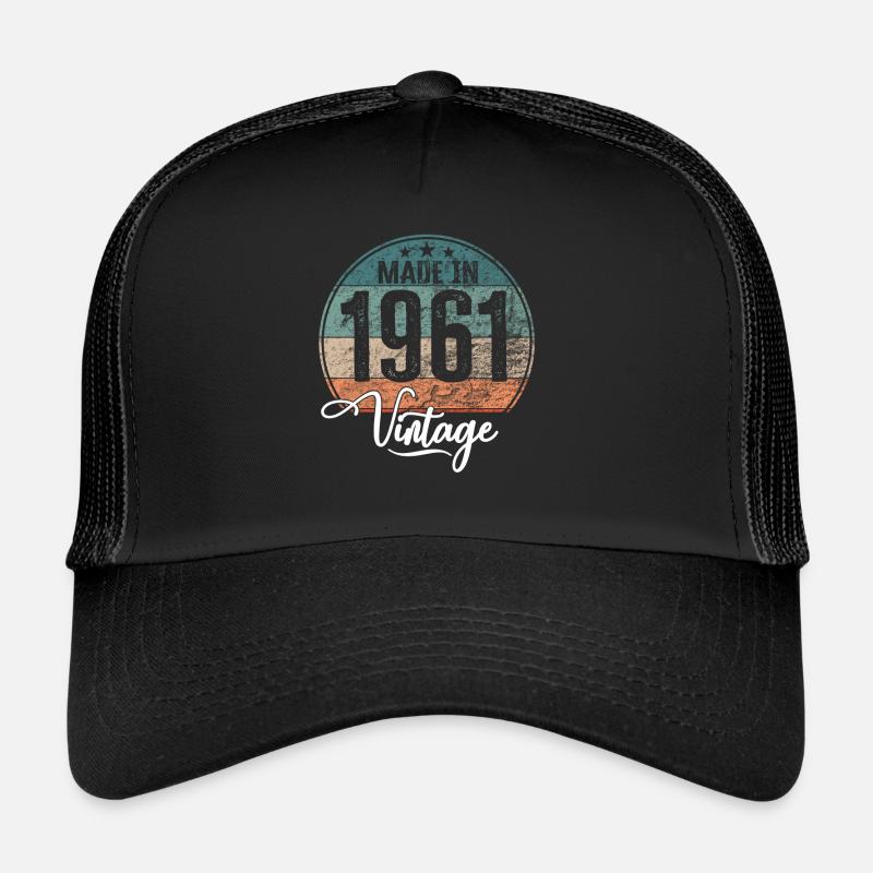 Millésime fabriqué en 1961 Année de naissance 1961 Anniversaire Casquette trucker 