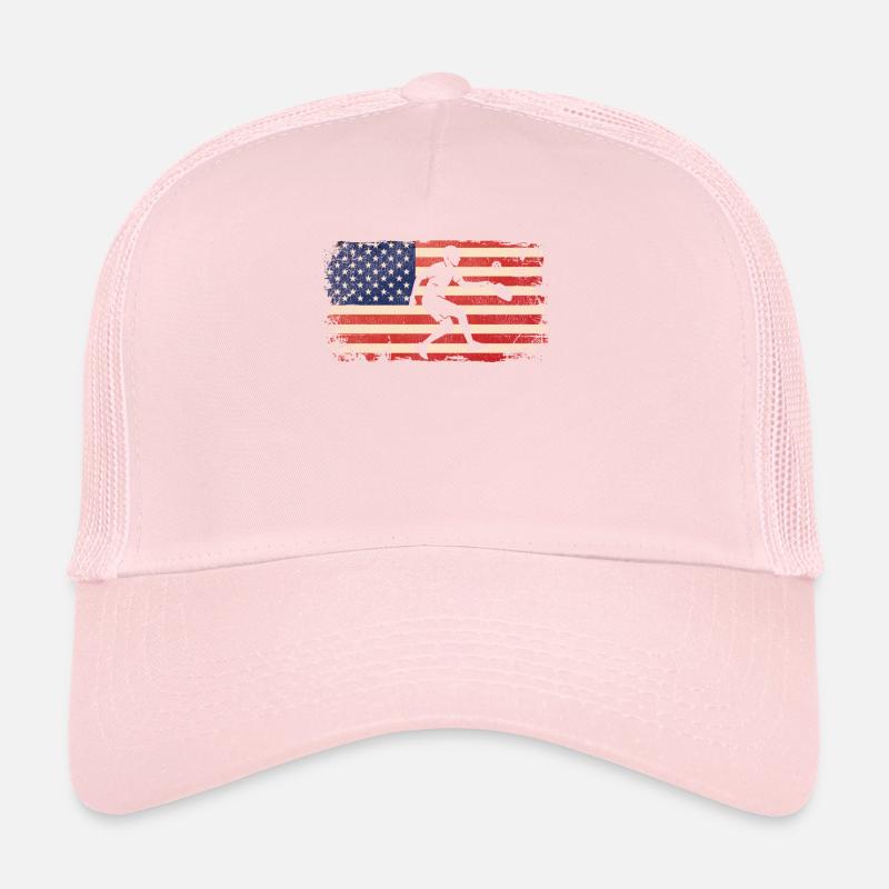 Pickleball drapeau américain vintage Casquette trucker 
