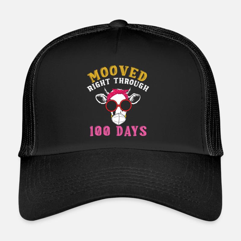 Schüler 100th Day Cow Moo 100 Tage Schule Trucker Cap