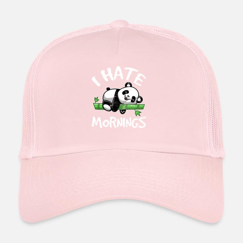 I Hate Mornings Cute Panda Bear For Women Panda Lo Trucker Cap