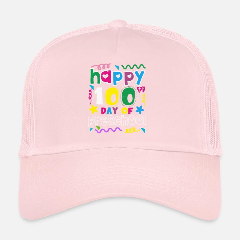 100e jour préscolaire Joyeux 100 jours d’école Casquette trucker 
