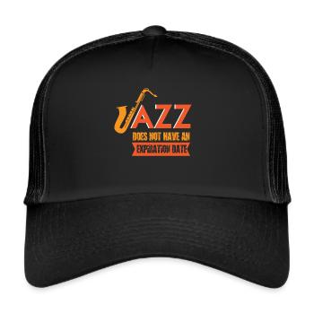 Saxophone Jazz Orchestra Musiciens Smooth Jazz - Casquette trucker  - noir/noir - Devant