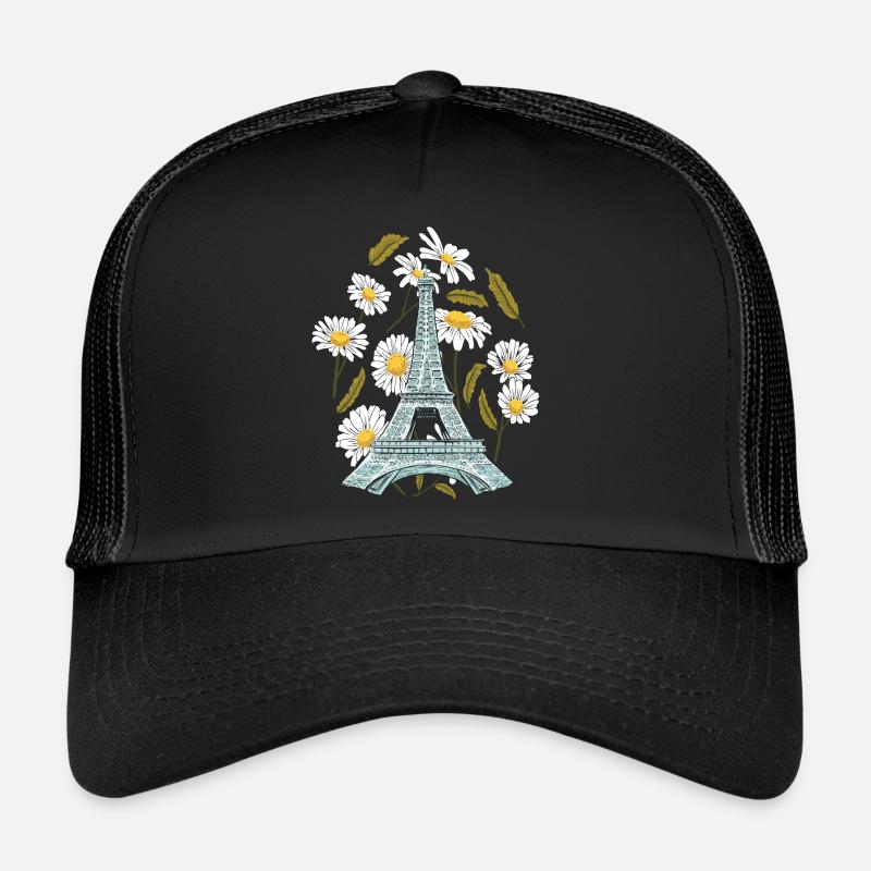 Tour Eiffel Fleur d’automne Paris Automne en France Casquette trucker 