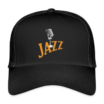 Musique Jazz Mélodie Musiciens Saxophone Orchestra Musi - Casquette trucker  - noir/noir - Devant