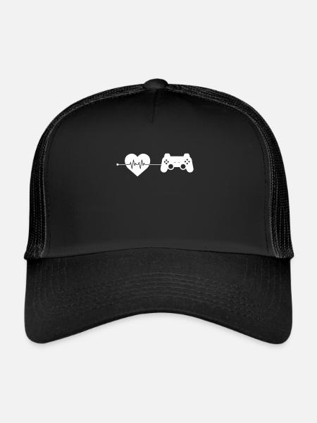 Gaming heartbeat - Trucker Cap - black/black