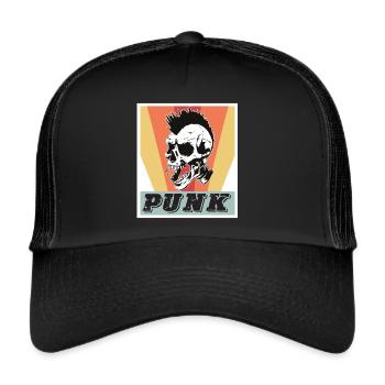 Punk Rock Music Punks Rocking - Trucker Cap - black/black - Front