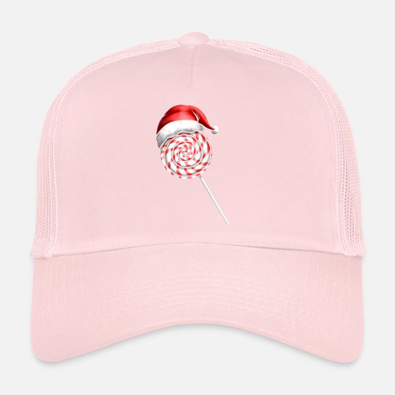Candy Cane Lollipop Santas Hat Joyeux Noël Casquette trucker 