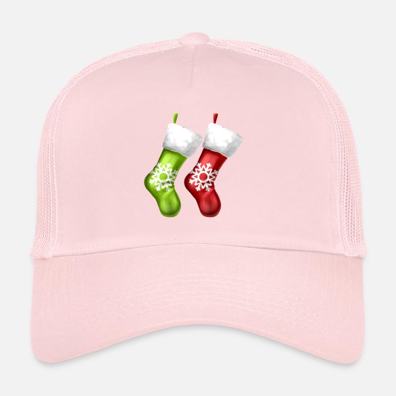 Socks On Fireplace Stockings On Chimney Christmas Trucker Cap
