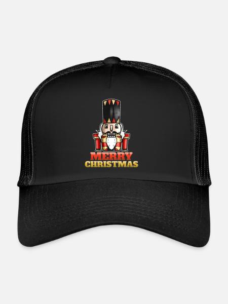 Nutcracker Merry Christmas - Trucker Cap - black/black - Front