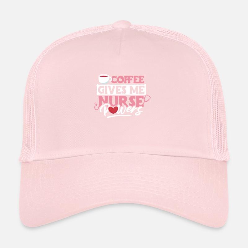 Coffee Gives Me Nurse Powers Shirt Trucker Cap