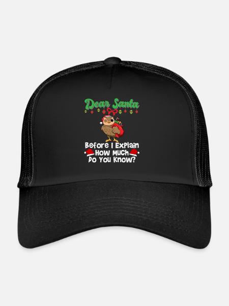 Cher Père Noël avant que j’explique combien savez-vous - Casquette trucker  - noir/noir - Devant