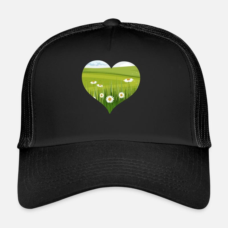 Bloomcore Aesthetic Flowercore Herzform Cottagecor Trucker Cap