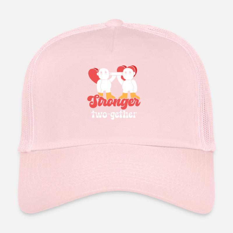 Le couple de la Saint-Valentin plus fort ensemble à vie Casquette trucker 