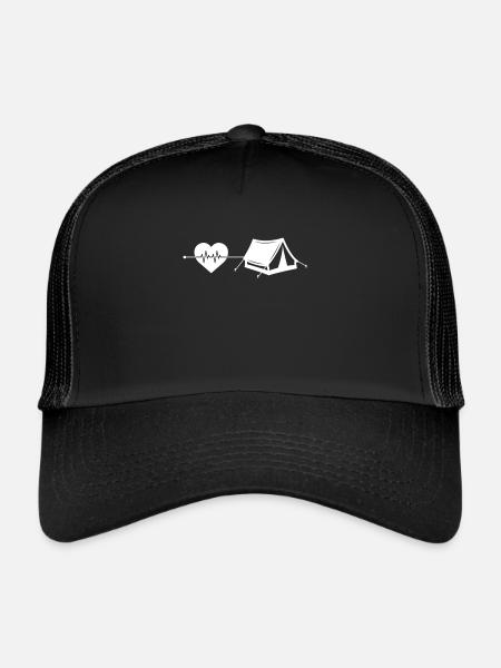 Motorhome heartbeat - Trucker Cap - black/black - Front