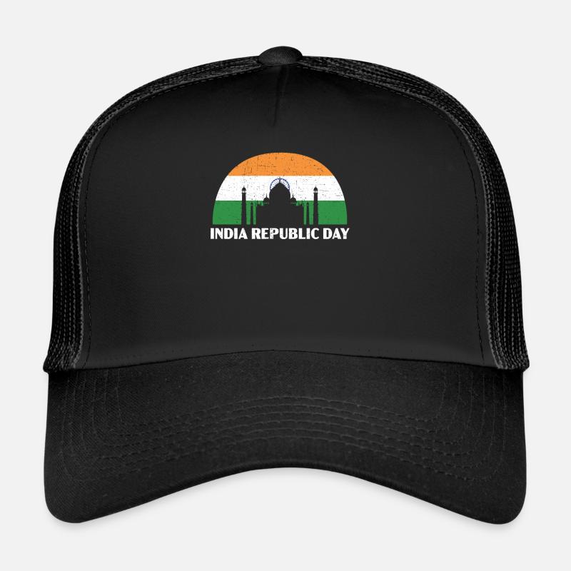Jour de la République de l’Inde Drapeau indien hindoustani Casquette trucker 