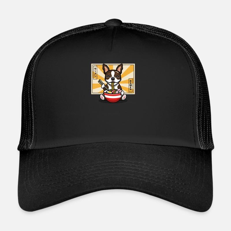 Terrier brun Boston Casquette trucker 