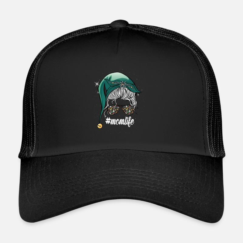 Fröhliche Weihnachten Mutter schöne Bescherung - Trucker Cap - Schwarz/Schwarz