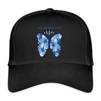 Patchwork Butterfly Be Beautiful Butterfly - Casquette trucker  - noir/noir - Devant