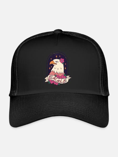 Eagle Birds Falconry Birds of Prey Falcon - Casquette trucker  - noir/noir - Devant