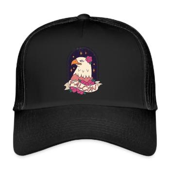 Adler Mutig Ornithologe Falknerei Falken Falken Vö - Trucker Cap - Schwarz/Schwarz - Vorne