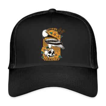 Habicht Ornithologe Falknerei Adler Falken Falken - Trucker Cap - Schwarz/Schwarz - Vorne