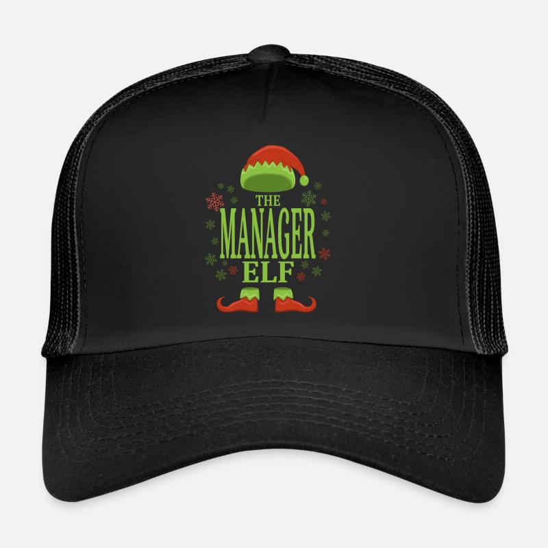 Manager Weihnachtself - Trucker Cap - Schwarz/Schwarz