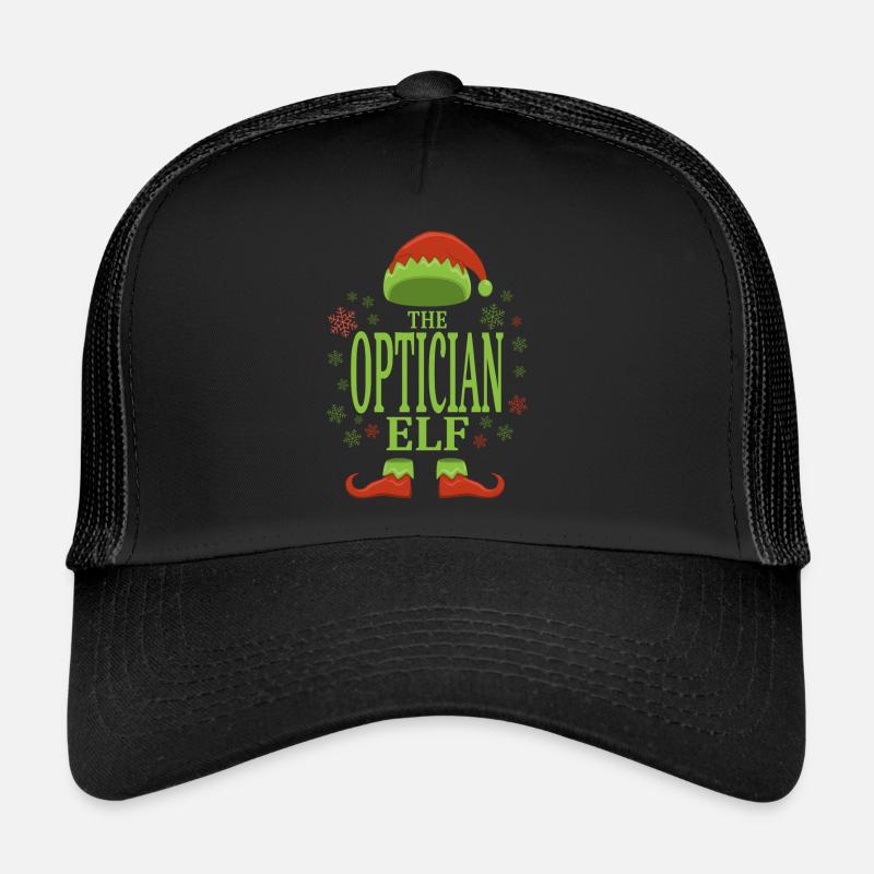 Optiker Weihnachtself - Trucker Cap - Schwarz/Schwarz