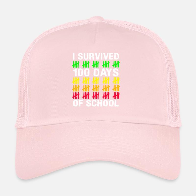 Stick Student 100. Tag Überleben Sie 100 Tage Schule Trucker Cap