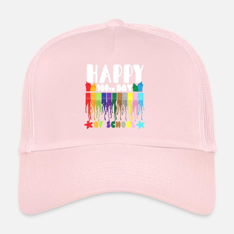 Étudiant de couleur 100e jour Joyeux 100 jours d’école Casquette trucker 