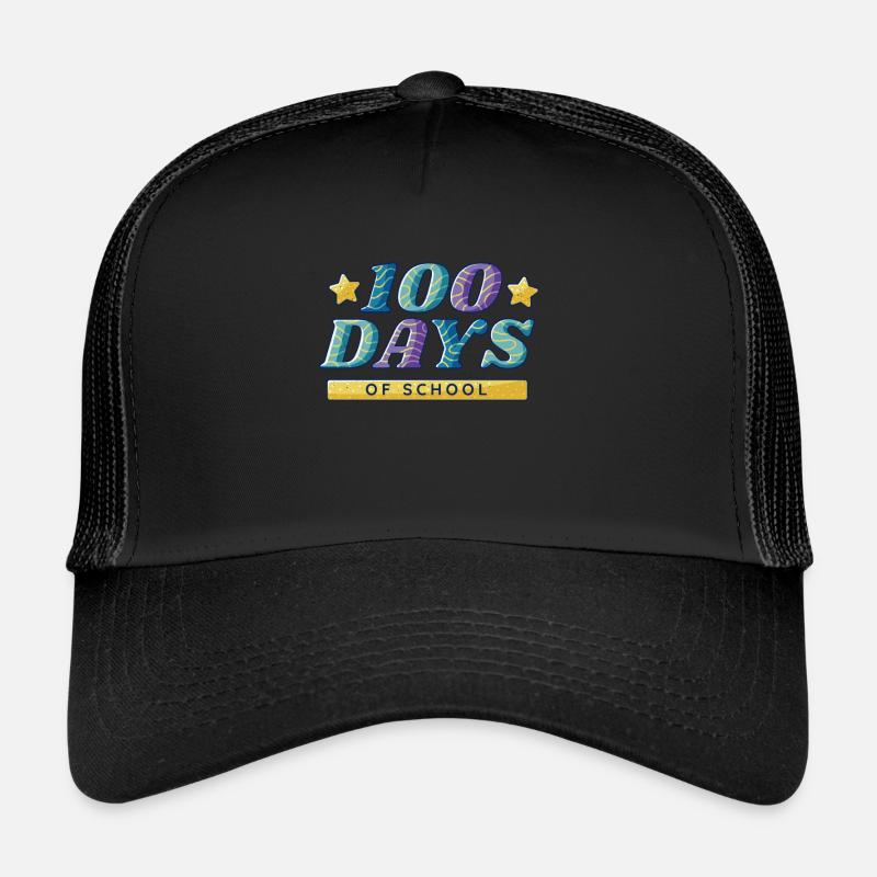 Étudiant coloré 100e jour 100 jours d’école Casquette trucker 