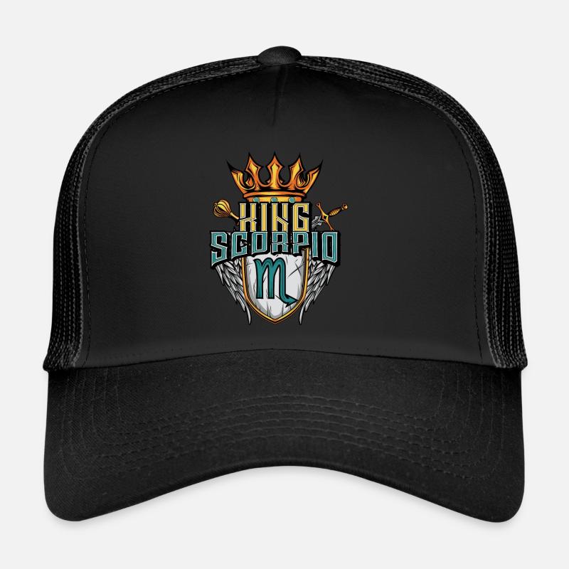 Skorpion Sternzeichen - Trucker Cap - Schwarz/Schwarz