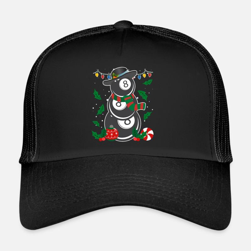 8-Ball Billiard Player Billiards Trucker Cap