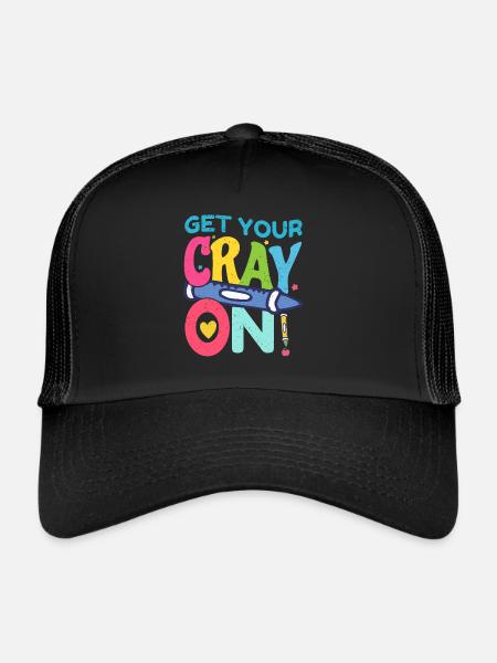 Enseignante au primaire Éducatrice de maternelle - Casquette trucker  - noir/noir - Devant