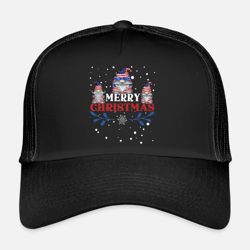 Merry Cristmas gnomes - Trucker Cap - Schwarz/Schwarz