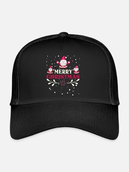 Joyeux Cristmas gnomes - Casquette trucker  - noir/noir - Devant