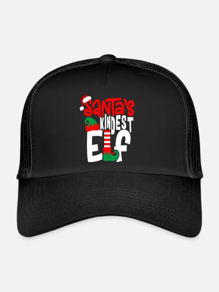 L’enfant lutin du Père Noël - Casquette trucker  - noir/noir - Devant