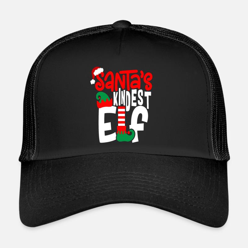 L’enfant lutin du Père Noël - Casquette trucker  - noir/noir