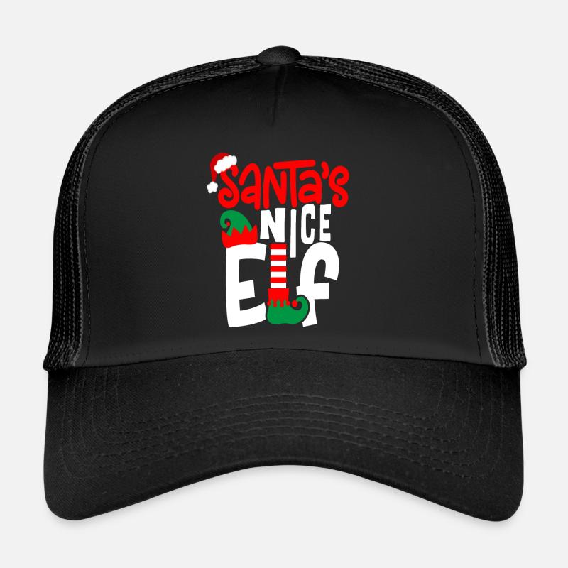 Santa s Nice Elf Trucker Cap