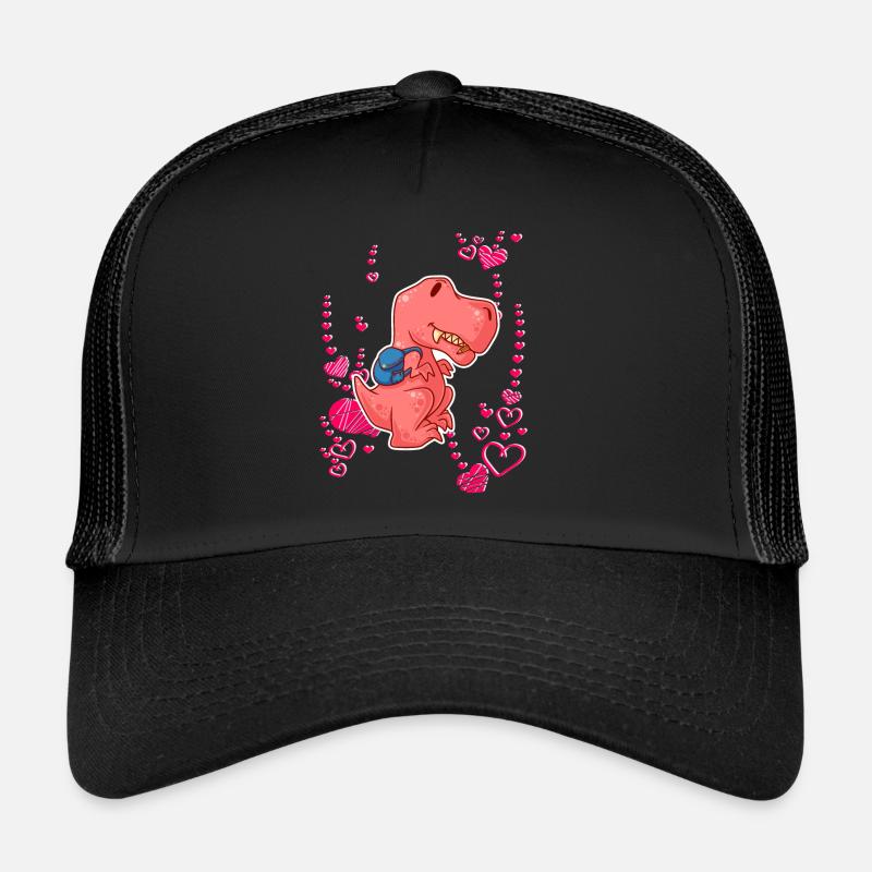 T-Rex Love Hearts Schoolchild Casquette trucker 