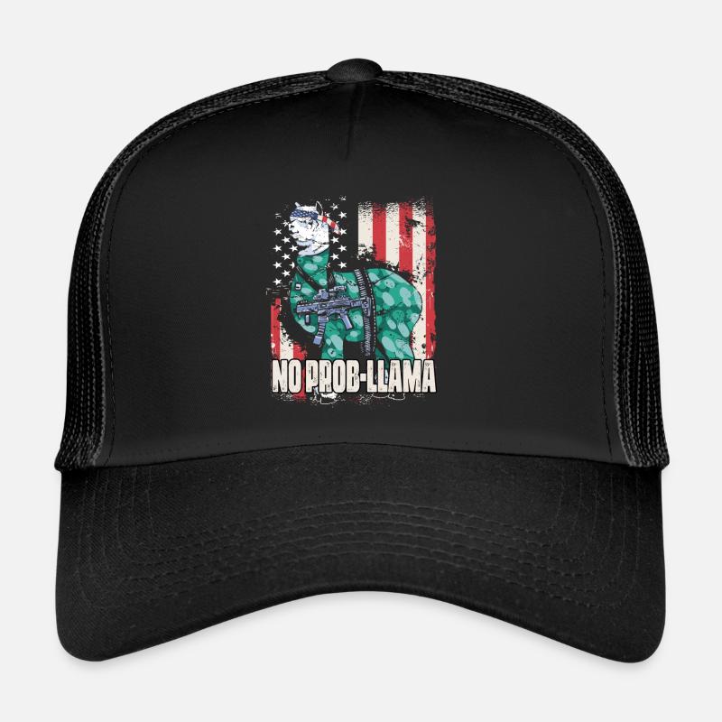LLambo Alpaca Llama Funny NO PROB-LLAMA Trucker Cap
