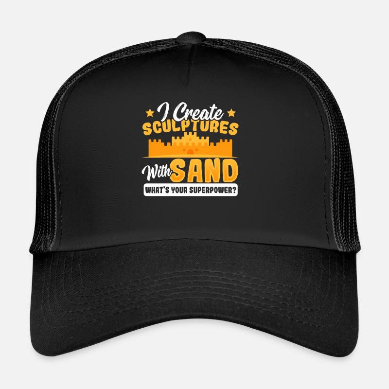 I create Sculptures with Sand Superpower? Sand Trucker Cap
