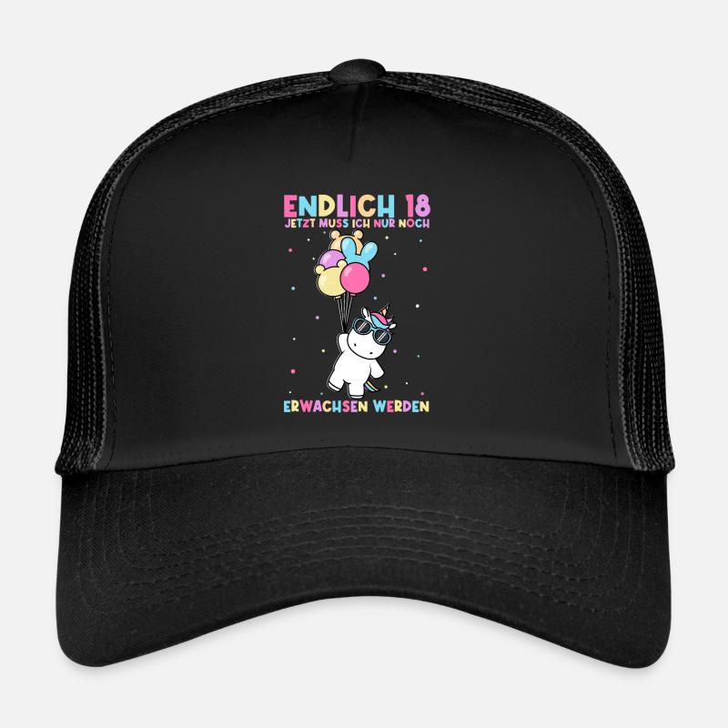 Endlich 18 Jetzt Muss Ich Nur Noch Erwachsen Werde Trucker Cap
