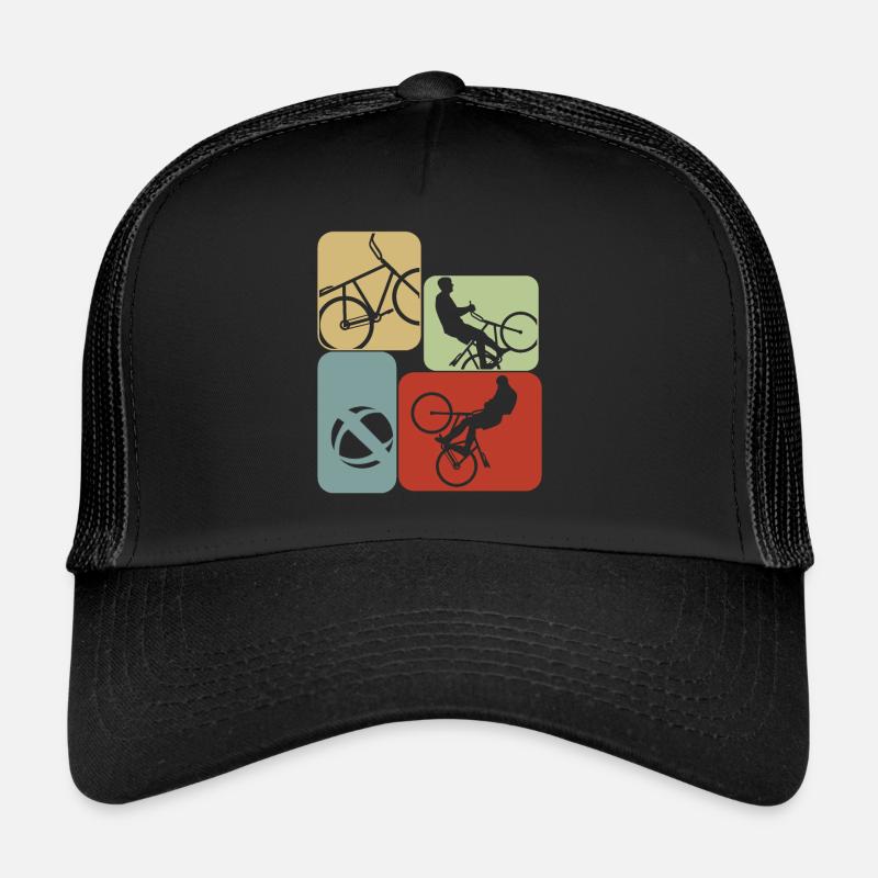 Radball Retro Radballer - Trucker Cap - Schwarz/Schwarz