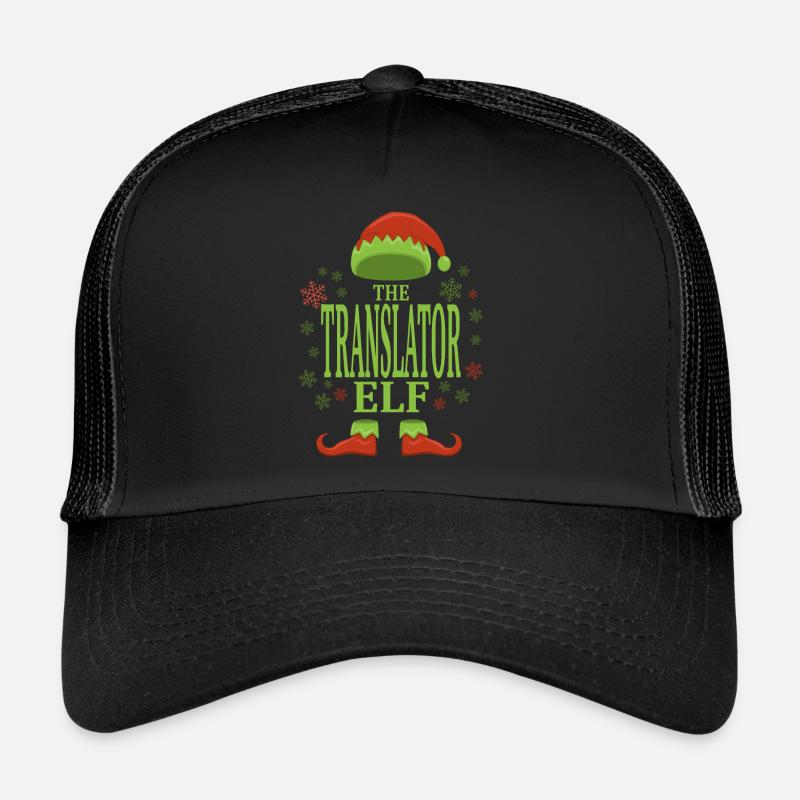 Translator Christmas Elf Trucker Cap