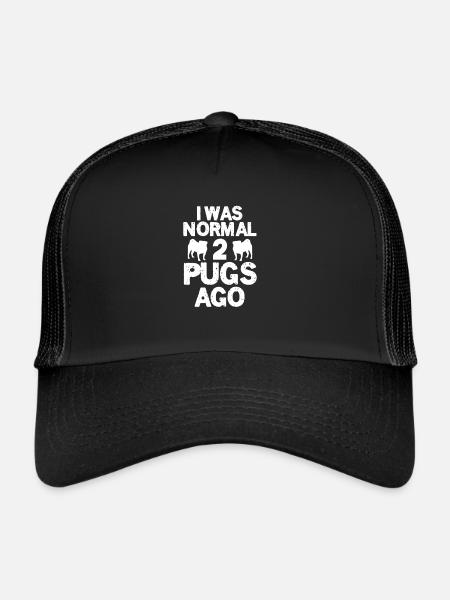 Carlin Chien Chien Ami Pet Pug Pug Pug Cadeau - Casquette trucker  - noir/noir - Devant