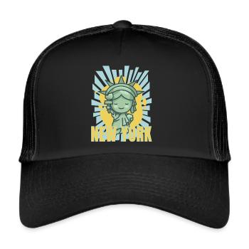 New York City États-Unis Liberty Statue États-Unis - Casquette trucker  - noir/noir - Devant